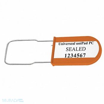 UNIVERSEAL Padlock Seals Orange Acrylic PK50, 48RC02