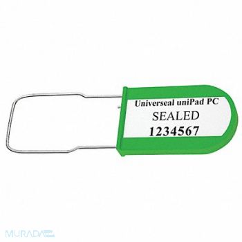 UNIVERSEAL Padlock Seals Green Acrylic PK50, 48RC05