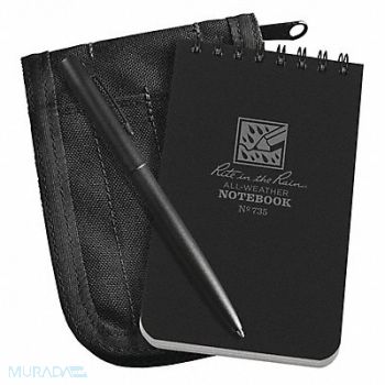 RITE IN THE RAIN Notebook Kit 3in x 5in Sheet Black Cover, 48RE30