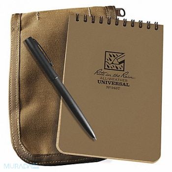 RITE IN THE RAIN Notebook Kit 4in x 6in Sheet Tan Cover, 48RE32