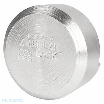 AMERICAN LOCK Keyed Padlock 1 23/32 in Round Silver, 48RG88