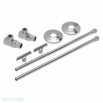 ZURN Supply Stop Chrome 1/2 in Pipe Dia., 48RX70