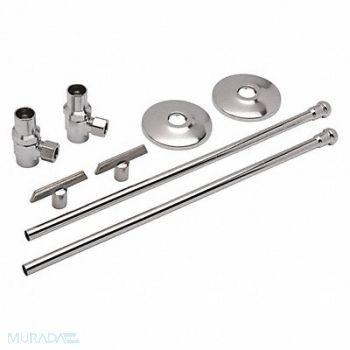 ZURN Angle Supply Stop Chrome 2-3/4 in L FC, 48RX83