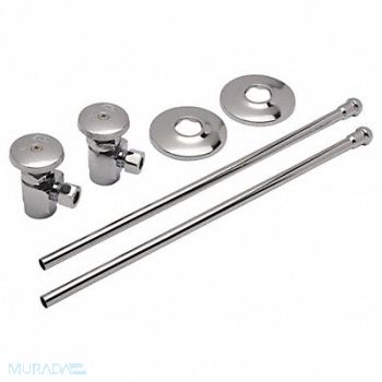 ZURN Angle Supply Stop Chrome 2-1/2 in L, 48RX90