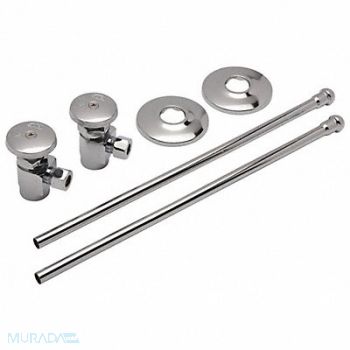 ZURN Angle Supply Stop Chrome 2-1/2 in L, 48RX93