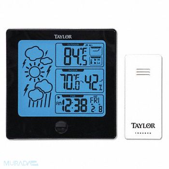 TAYLOR Wireless In/Out Thermometer w/Remote, 48TA34
