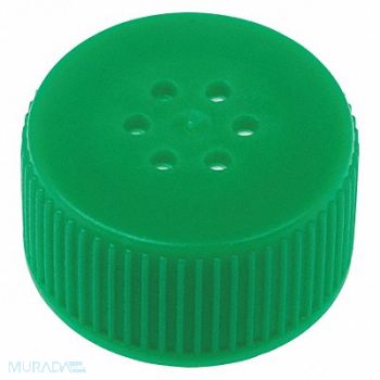 CELLTREAT Bioreaction Tube Cap HDPE Green PK100, 48TD58