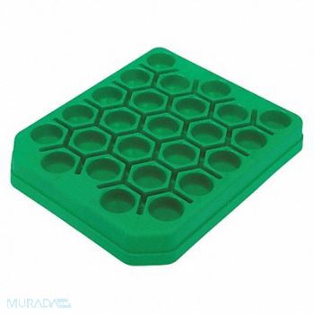 CELLTREAT Centrifuge Tube Rack Green 23cm L PK5, 48TD62
