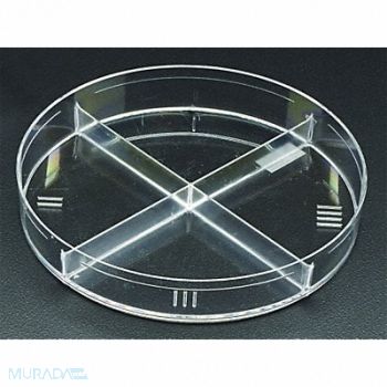 CELLTREAT Petri Dish Polystyrene 16mL 4 Well PK500, 48TD88