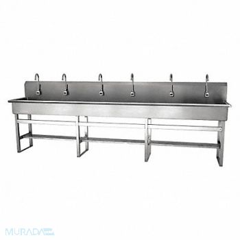 SANI-LAV SaniLav Wash Sta Rect 117inx16-1/2inx8in, 48TG87