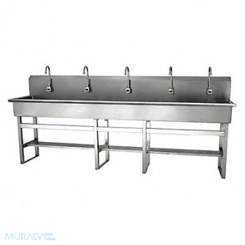 SANI-LAV SaniLav Wash Sta Rect 97inx16-1/2inx8in, 48TG57