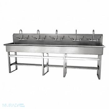 SANI-LAV SaniLav Wash Sta Rect 97inx16-1/2inx8in, 48TG61