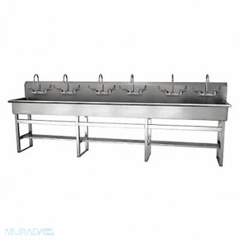 SANI-LAV SaniLav Wash Sta Rect 117inx16-1/2inx8in, 48TG91