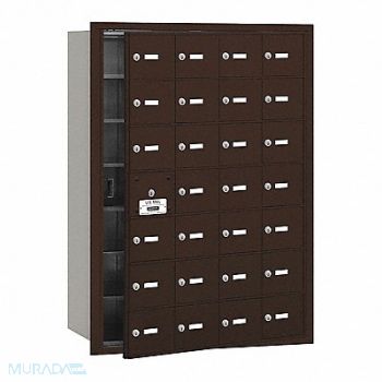 SALSBURY INDUSTRIES Mailbox 4B+ 27 Doors Bronze 40-3/4in H, 48UJ28