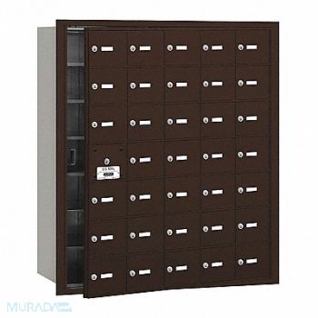 SALSBURY INDUSTRIES Mailbox 4B+ 34 Doors Bronze 40-3/4in H, 48UJ34