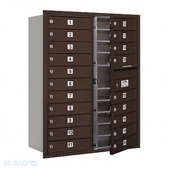 SALSBURY INDUSTRIES Mailbox 4C 20 Doors Bronze 41in H 145 lb, 48UJ44