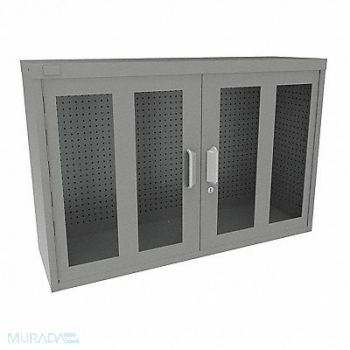 VIDMAR Pegboard Wall Cabinet 30 x45 x14 Gray, 48UR77