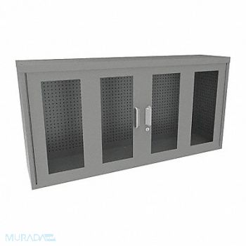 VIDMAR Pegboard Wall Cabinet 30 x60 x14 Gray, 48UR79