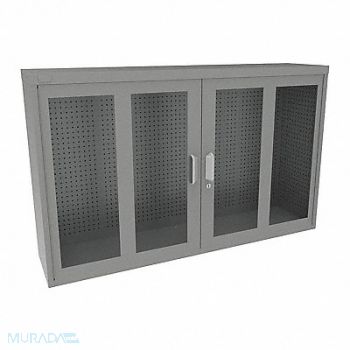 VIDMAR Pegboard Wall Cabinet 37 x60 x14 Gray, 48UR80
