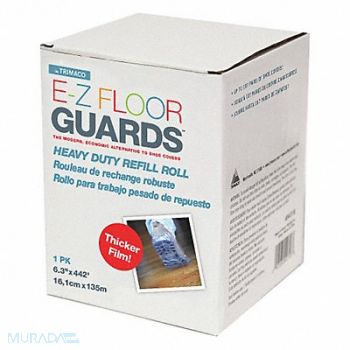 E-Z FLOOR GUARD Film Refill Roll Plastic 442 ft L, 48UV53