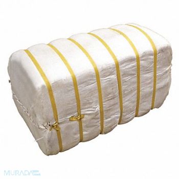 PROCLEAN BASICS White T-Shirt Knit Rags 100lb. Bale, 48UX88