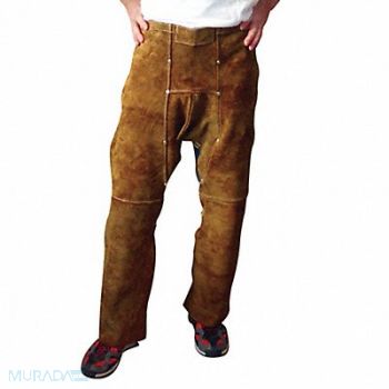 TILLMAN 24X40 Dk Brwn Lth Sl Waist Aprn, 48V539