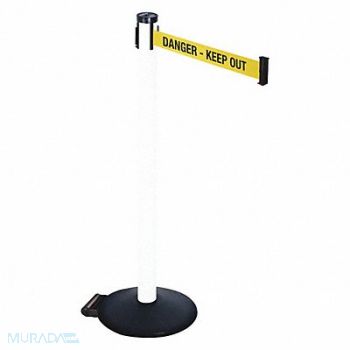 RETRACTA-BELT Barrier Post Ylw/Black Text 2 in Belt W, 48VP72