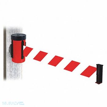 RETRACTA-BELT Belt Barrier Red Red/White Belt 10 ft L, 48VZ06