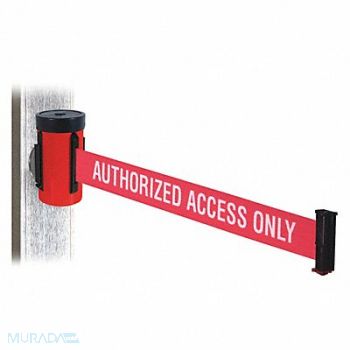RETRACTA-BELT Belt Barrier Red Red/White Text Belt, 48WA11