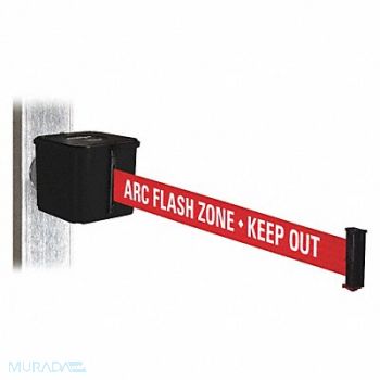 RETRACTA-BELT Belt Barrier Blk ARC Flash Zone Keep Out, 48WA37