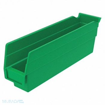 GRAINGER APPROVED Shelf Bin Green Indstr Grd Poly 4 in, 48WG57