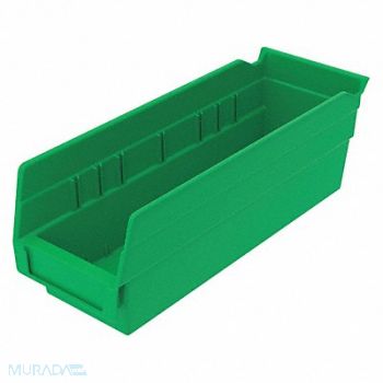GRAINGER APPROVED Shelf Bin Green Indstr Grd Poly 4 in, 48WG62