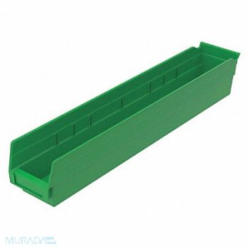 GRAINGER APPROVED Shelf Bin Green Indstr Grd Poly 4 in, 48WG67