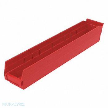 GRAINGER APPROVED Shelf Bin Red Indstr Grd Poly 4 in, 48WG68
