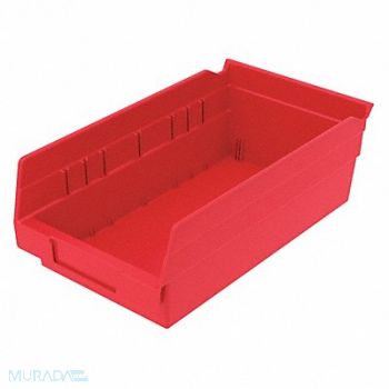 GRAINGER APPROVED Shelf Bin Red Indstr Grd Poly 4 in, 48WG78
