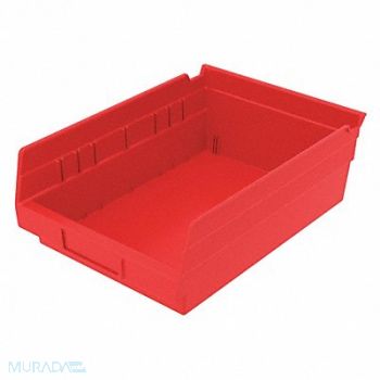 GRAINGER APPROVED Shelf Bin Red Indstr Grd Poly 4 in, 48WG88