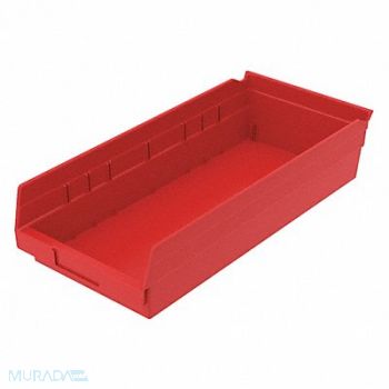 GRAINGER APPROVED Shelf Bin Red Indstr Grd Poly 4 in, 48WG93