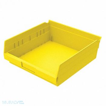 GRAINGER APPROVED Shelf Bin Yellow Indstr Grd Poly 4 in, 48WH06