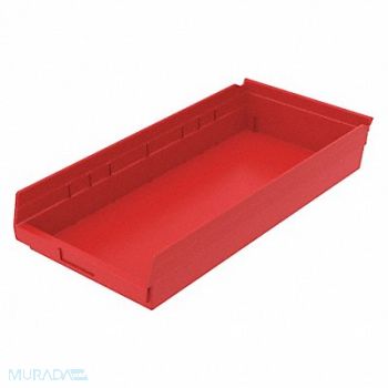 GRAINGER APPROVED Shelf Bin Red Indstr Grd Poly 4 in, 48WH09