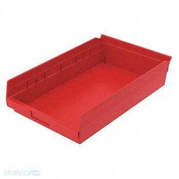 GRAINGER APPROVED Shelf Bin Red Indstr Grd Poly 4 in, 48WH14