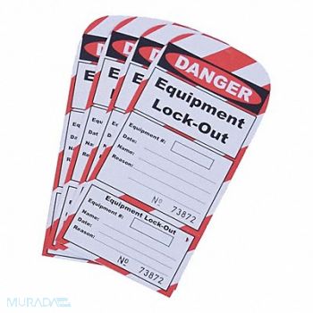 IDEAL WAREHOUSE INNOVATIONS INC. Replacement Lockout Tags Red/White PK25, 48WH79