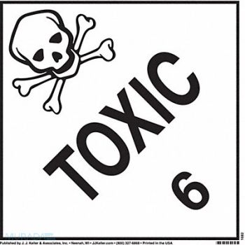 JJ KELLER DOT Container Placard 10-3/4 Label W, 48WU73