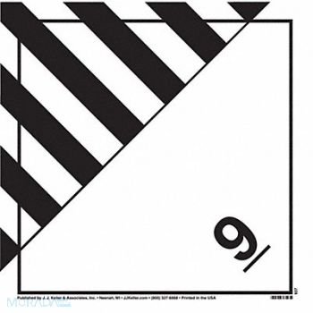 JJ KELLER DOT Container Placard 10-3/4 Label W, 48WU75