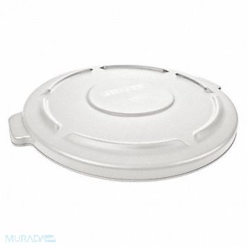 RUBBERMAID COMMERCIAL PRODUCTS J6004 Trash Can Top Flat Snap-On Closure White, 48XM46