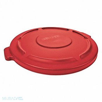 RUBBERMAID COMMERCIAL PRODUCTS J6004 Trash Can Top Flat Snap-On Closure Red, 48XM47