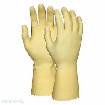 MCR SAFETY J4452 Chem. ResistGlovs XL Amber Latex PR PK12, 48XW40