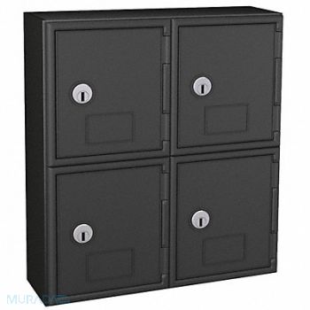 UNITED VISUAL PRODUCTS Locker 2x2Lckrs Blk 13.5 x12 x4, 48XW65