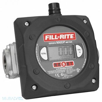 FILL-RITE Flowmeter 50 PSI 40 GPM Digital Pulse, 48YA61