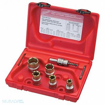 MILWAUKEE Hole Saw Kit Saw Range 7/8 to 2-1/2, 48Z663