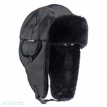 N-FERNO BY ERGODYNE Winter Hat with Chin Strap L/XL Black, 48Z861